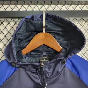 2023/2024 Arsenal Windbreaker Black Blue Soccer Jersey