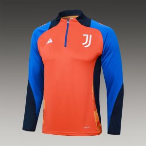 2024/2025 Juventus Half-Pull Training Suit Orange Football Shirt 1:1 Thai Quality Set
