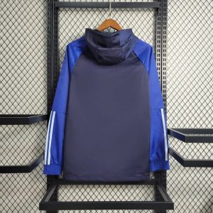 2023/2024 Arsenal Windbreaker Black Blue Soccer Jersey