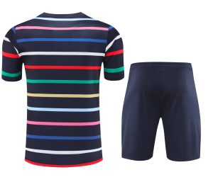 2024 France pre-match training Color Pattern Shirt+Shorts 1:1 Thai Quality