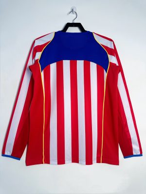 2004/2005 Retro Long Sleeve Atletico Madrid Home Soccer Jersey 1:1 Thai Quality