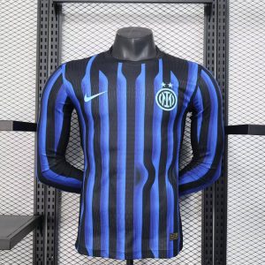 2025/2026 Long Sleeve Player Version Inter Milan Home Football Shirt 1:1 Thai Quality