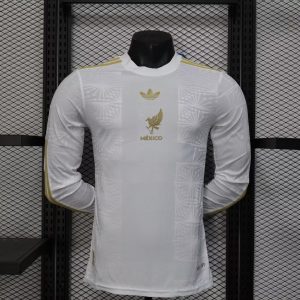 2025 Long Sleeve Player Version Mexico National Special Edition Gold Cup White Football Shirt 1:1 Thai Quality