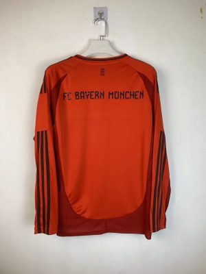 2024/2025 Long Sleeve Bayern Munich Home Football Jersey 1:1 Thai Quality