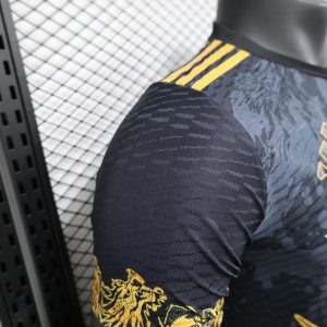 2024/2025 Player Version Real Madrid Chinese Black Gold Dragon Football Shirt 1:1 Thai Quality