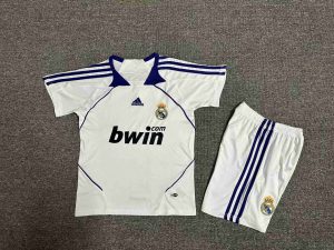 2007/2008 Retro Kids Size Real Madrid Home Football Shirt 1:1 Thai Quality