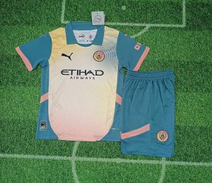 2024/2025 Kids Size Manchester City Fourth Away Football Shirt 1:1 Thai Quality