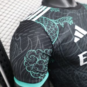 2025/2026 Player Version Real Madrid Special Edition Bule Dragon Black Football Shirt 1:1 Thai Quality