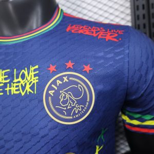 2025/2026 Ajax Special Edition Light Dark Blue Graffiti Football Shirt 1:1 Thai Quality