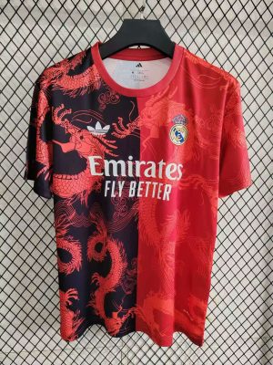 2025/2026 Real Madrid Special Edition Dragon Black Red Football Shirt 1:1 Thai Quality