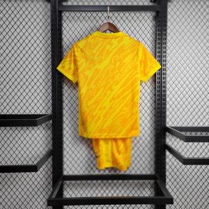 2024/2025 Kids Size Tottenham Yellow Goalkeeper Football Shirt 1:1 Thai Quality