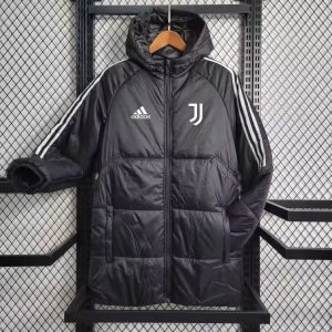 2024/2025 Juventus Black-White Edge Soccer Long Cotton jacket 1:1 Thai Quality