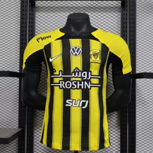 2024/2025 Player Version Al-Ittihad Home(New Ads) Football Shirt 1:1 Thai Quality