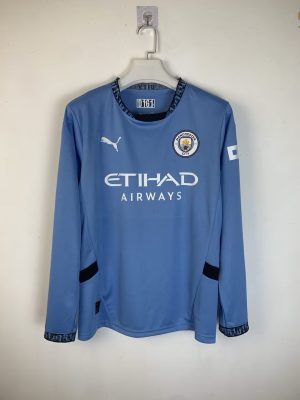2024/2025 Long Sleeve Manchester City Home Football Shirt 1:1 Thai Quality