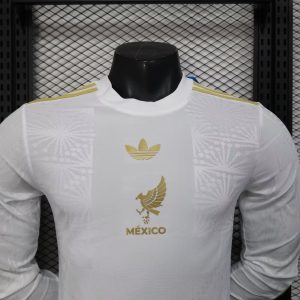 2025 Long Sleeve Player Version Mexico National Special Edition Gold Cup White Football Shirt 1:1 Thai Quality