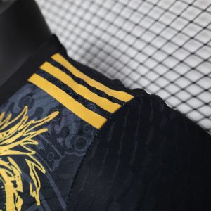 2024/2025 Player Version Real Madrid Chinese Black Gold Dragon Football Shirt 1:1 Thai Quality