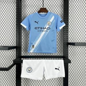 2025/2026 Kids Size Manchester City Home Football Shirt 1:1 Thai Quality