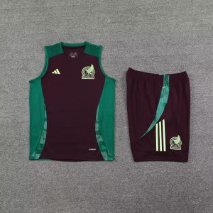 2024 Mexico Pre-match Training Black Jersey+Shorts 1:1 Thai Quality