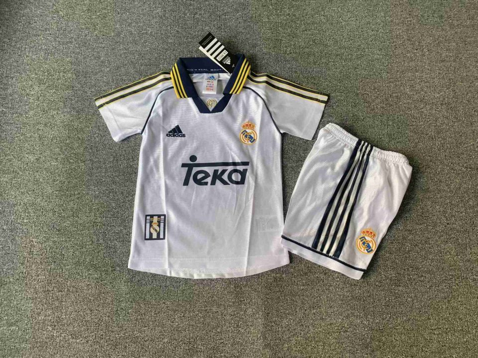 1998/2000 Retro Kids Size Real Madrid Home Football Shirt 1:1 Thai Quality