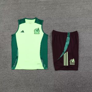 2024 Mexico Pre-match Training Green Jersey+Shorts 1:1 Thai Quality