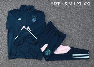 2023/2024 Ajax Half-Pull Training Suit Royal Blue Football Shirt 1:1 Thai Quality