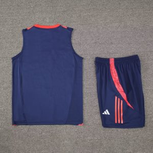 2024/2025 Manchester United pre-match training Blue Jersey+Shorts 1:1 Thai Quality