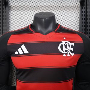 2025/2026 Long Sleeve Player Version Flamengo Home Football Shirt 1:1 Thai Quality
