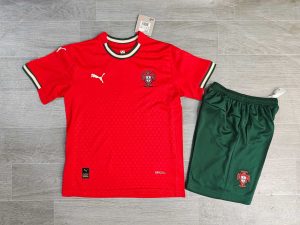 2025 Kids Size Portugal Home  Football Shirt 1:1 Thai Quality