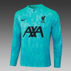 2024/2025 Liverpool Half-Pull Training Suit Lake Blue Jersey 1:1 Thai Quality Set