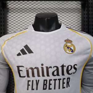 2025/2026 Long Sleeve Player Version Real Madrid Home Football Shirt 1:1 Thai Quality