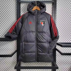 2024/2025 São Paulo Black-Red Edge Soccer Long Cotton jacket 1:1 Thai Quality