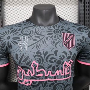 2024/2025 Player Version Palestine Training Wear Black Football Shirt 1:1 Thai Quality