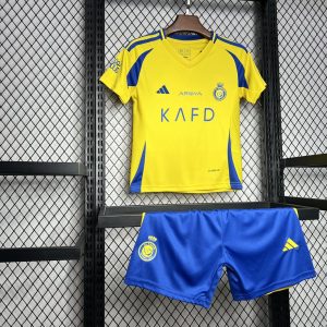 2024/2025 Kids Size Al-Nassr Home Football Shirt 1:1 Thai Quality