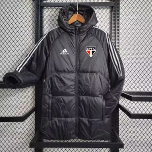 2024/2025 São Paulo Black-White Edge Soccer Long Cotton jacket 1:1 Thai Quality