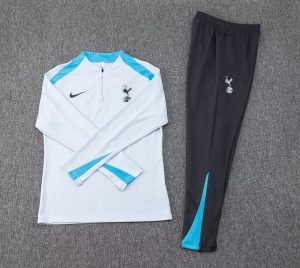 2024/2025 Tottenham Half-Pull Training Suit Light Grey Football Shirt 1:1 Thai Quality