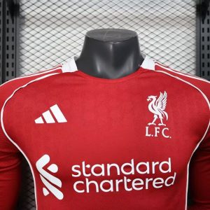 2025/2026 Long Sleeve Player Version Liverpool Home Football Shirt 1:1 Thai Quality