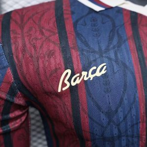 2025/2026 Long Sleeve Player Version Barcelona 125th Anniversary Edition Football Shirt 1:1 Thai Quality