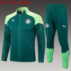 2024/2025 Palmeiras Long Zipped Jacket Green Football Shirt 1:1 Thai Quality