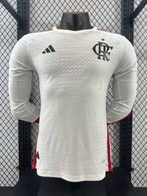 2024/2025 Long Sleeve Player Version Flamengo Away Football Jersey 1:1 Quality Thai