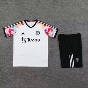 2024/2025 Manchester United pre-match training White Shirt+Shorts 1:1 Thai Quality