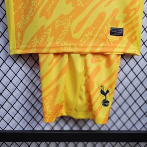 2024/2025 Kids Size Tottenham Yellow Goalkeeper Football Shirt 1:1 Thai Quality