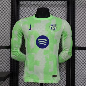2024/2025 Long Sleeve Player Version Barcelona Third Away(Cool Play) Football Shirt 1:1 Thai Quality