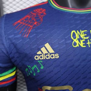 2025/2026 Ajax Special Edition Light Dark Blue Graffiti Football Shirt 1:1 Thai Quality