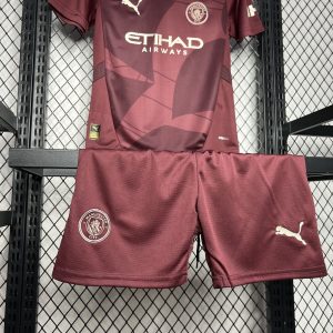 2024/2025 Kids Size Manchester City Third Away Football Shirt 1:1 Thai Quality
