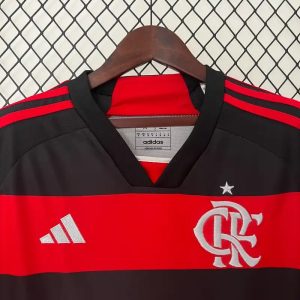 2024/2025 Long Sleeve Flamengo Home Soccer Shirt 1:1 Thai Quality