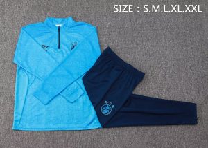 2024/2025 Gremio Half-Pull Training Suit Lake blue Soccer Shirt 1:1 Thai Quality