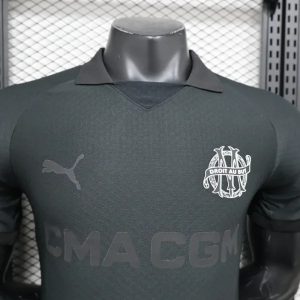 2024/2025 Player Version Olympique de Marseille 125th Black Edition Football Jersey 1:1 Thai Quality