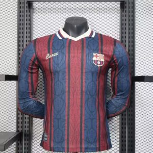 2025/2026 Long Sleeve Player Version Barcelona 125th Anniversary Edition Football Shirt 1:1 Thai Quality
