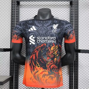 2024/2025 Player Version Liverpool Special Edition Black Orange Football Shirt 1:1 Thai Quality
