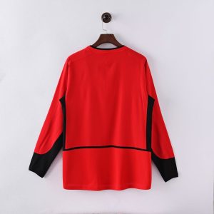 2002-2003 Retro Long Sleeve Manchester United Home Football Shirt 1:1 Thai Quality
